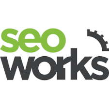 Logo of SEO Works featuring green "SEO" text and grey "works" with a gear design.