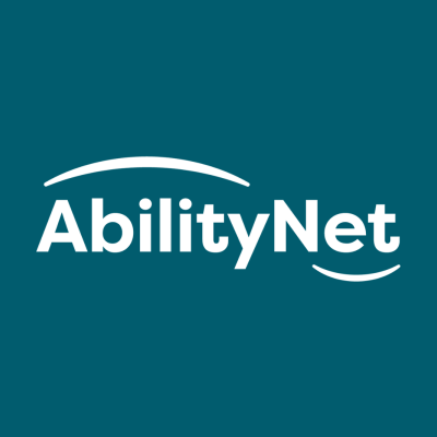 AbilityNet logo on a teal background.