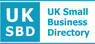 Logo for the UK Small Business Directory featuring "UK SBD" text.